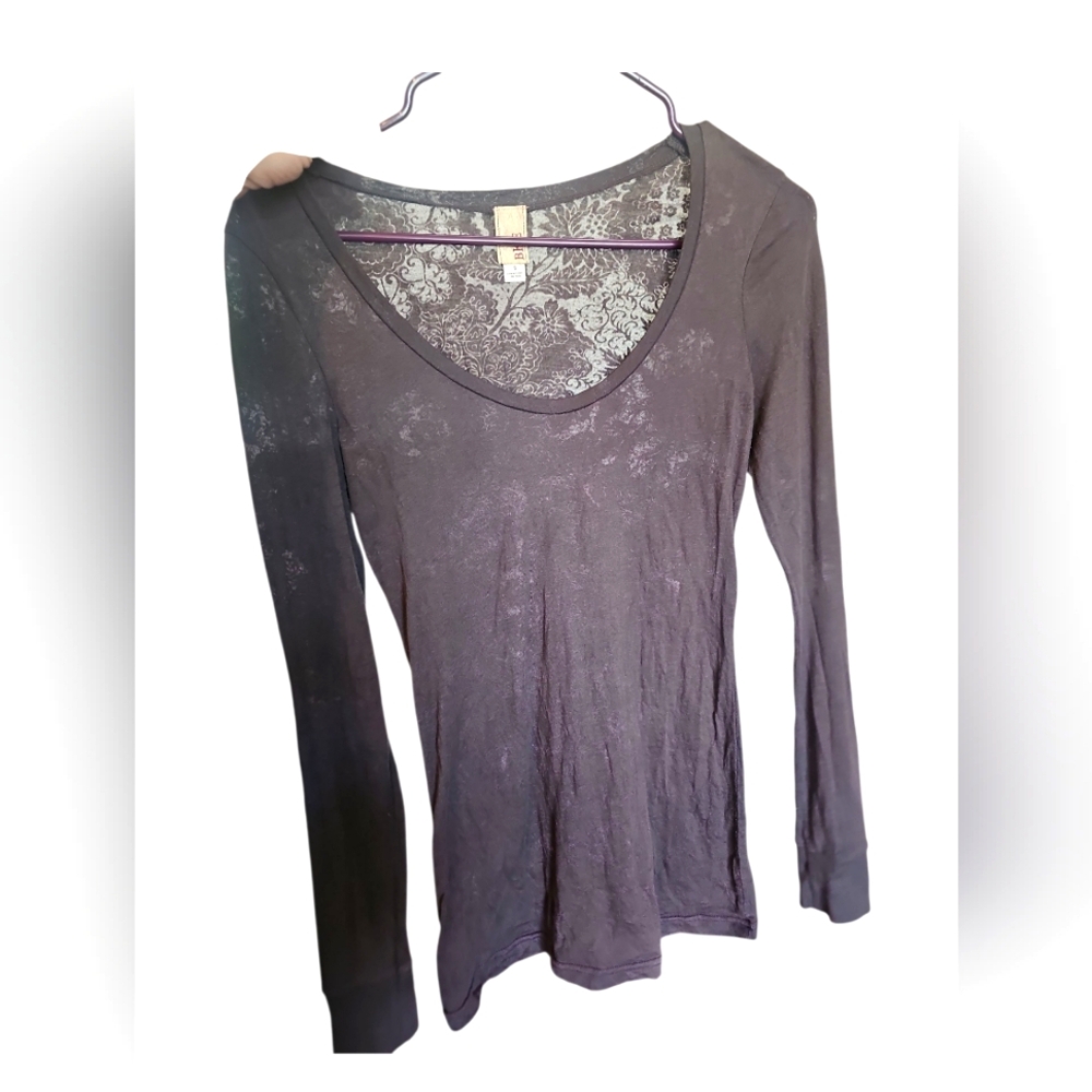 Women's Long Sleeve Gray Top